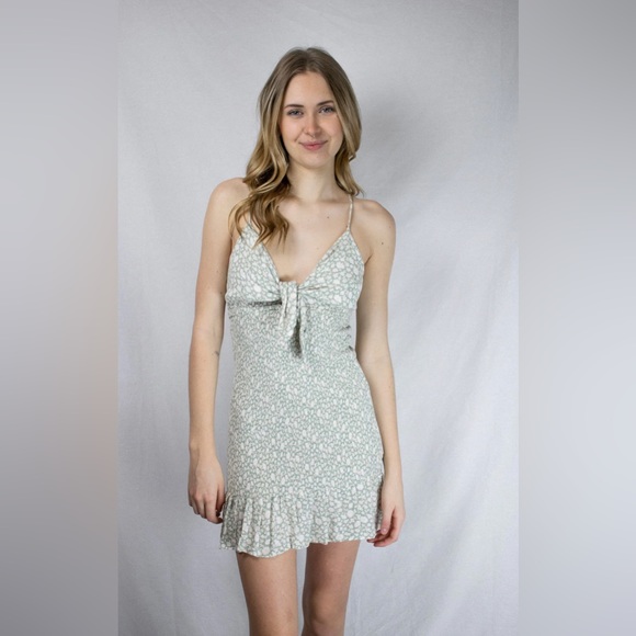 Green print Avvon Dress - Picture 1 of 4